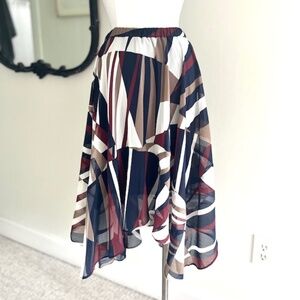 Banana Republic Flowy Handkerchief Modern Pattern Skirt NWT